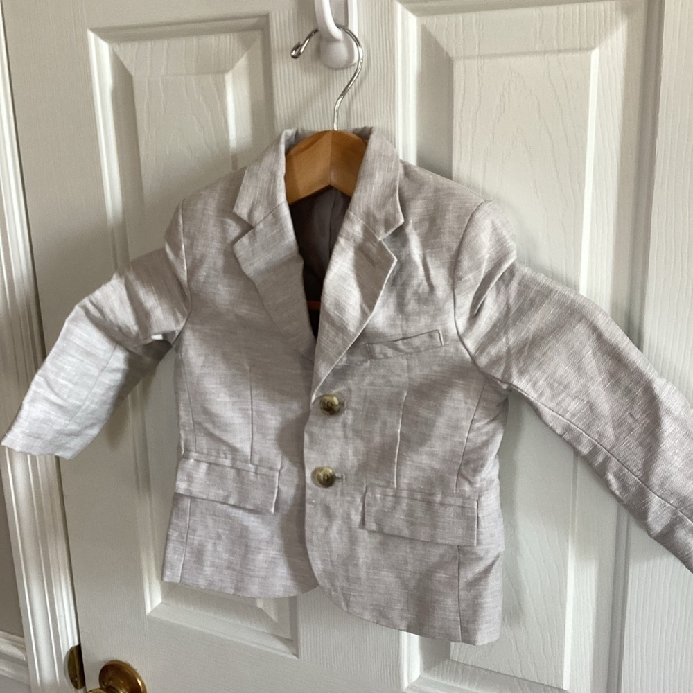 Janie And Jack Special Occasions Collection Linen Cotton Blazer Suit Jacket 2T